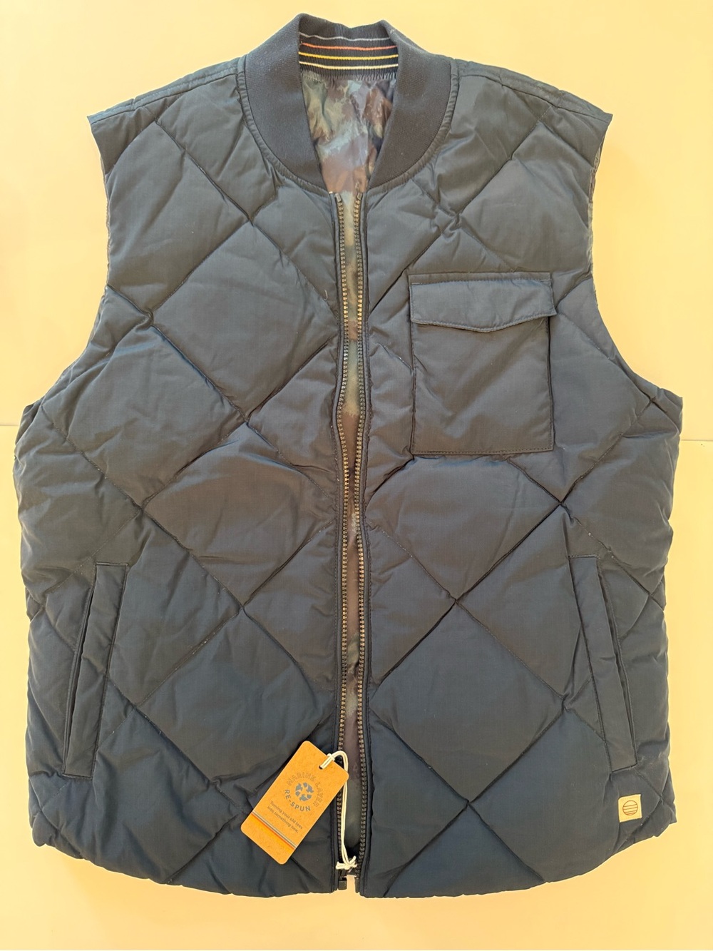 Marine Layer Quilted Navy Puffer Vest / Men’s M - NWT